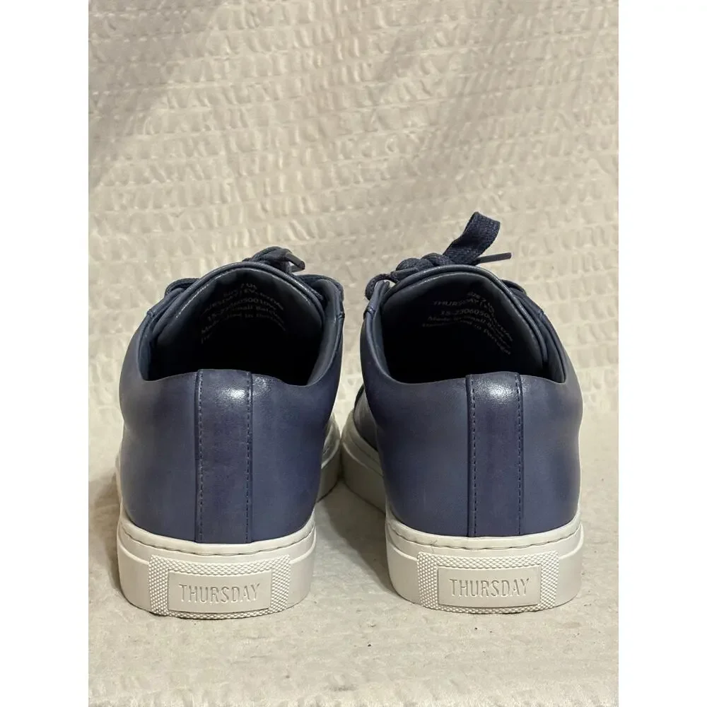Thursday Everyday Women’s Size 7 Blue Leather Low Top Sneakers Worn Once EUC